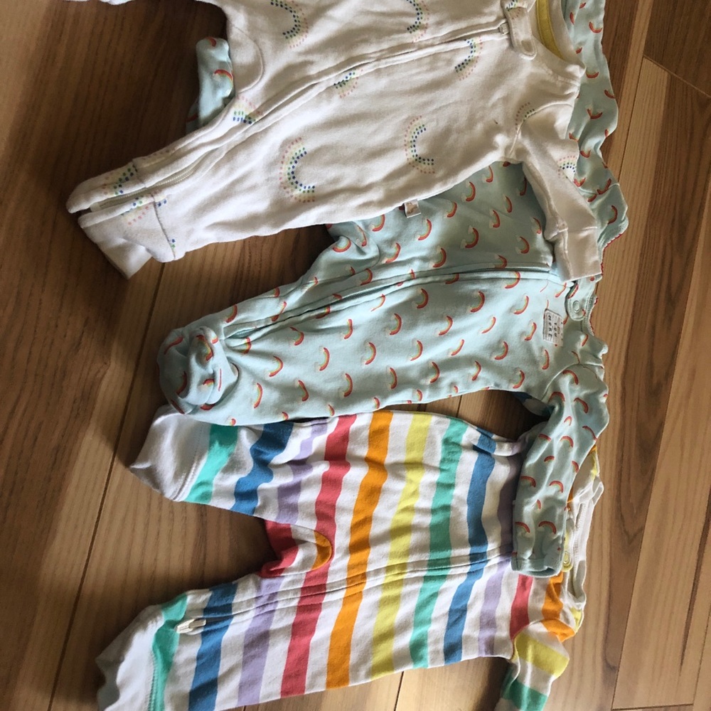 Rainbow onesie bundle - NB Baby Girl